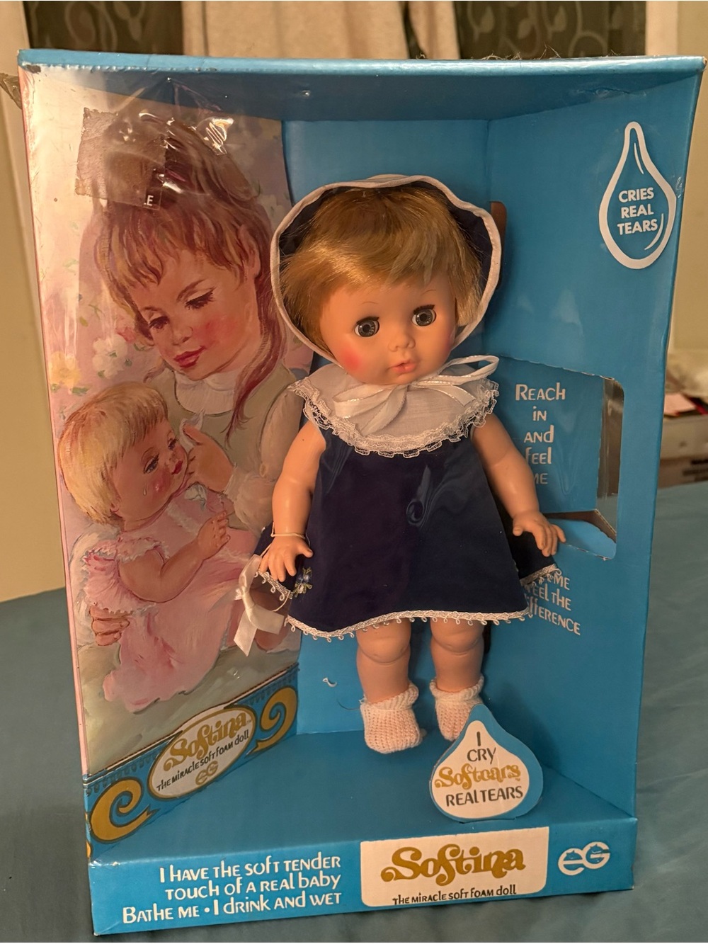 Vintage new in box Softina baby doll